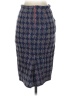 Eva Franco 100% Polyester Tweed Houndstooth Blue Formal Skirt Size 4 - photo 2