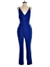 Harlyn 100% Polyester Solid Blue Jumpsuit Size S - photo 1