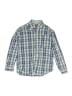 IZOD Checkered-gingham Green Long Sleeve Button-Down Shirt Size 5 - 6 - photo 1