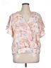Assorted Brands 100% Polyester Pink Short Sleeve Blouse Size 1X - photo 1