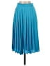 J.Crew 100% Polyester Solid Blue Teal Formal Skirt Size 2 - photo 1