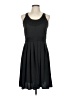 Ann Taylor LOFT 100% Polyester Solid Black Cocktail Dress Size 8 - photo 1