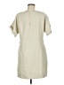 VERTIGO Solid Ivory Casual Dress Size M - photo 2