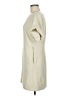 VERTIGO Solid Ivory Casual Dress Size M - photo 5