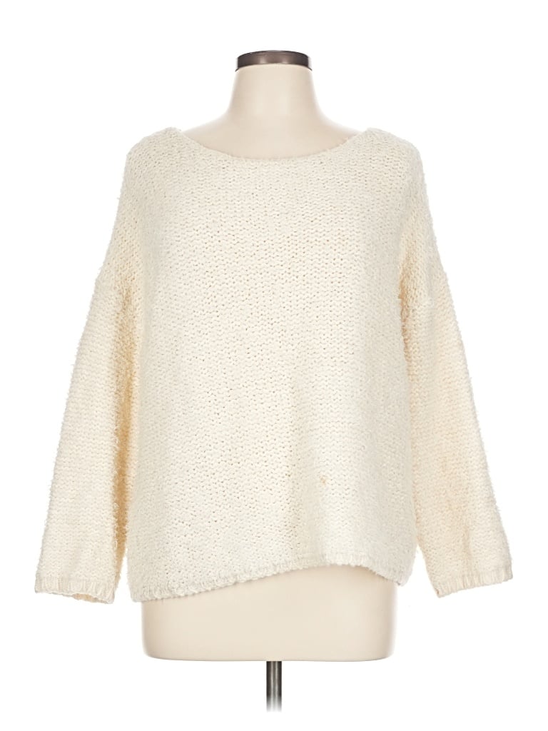 Club Monaco Pullover Sweater: Ivory Tops - Size Large