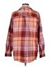 Old Navy 100% Cotton Plaid Orange Long Sleeve Button-Down Shirt Size M - photo 2