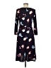 Ann Taylor Print Black Casual Dress Size 6 - photo 2