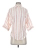 Madewell Stripes Orange White 3/4 Sleeve Button-Down Shirt Size XXS - photo 1