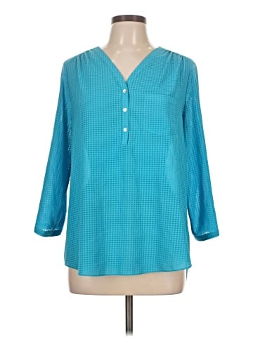Kaari Blue 3/4 Sleeve Blouse (view 1)