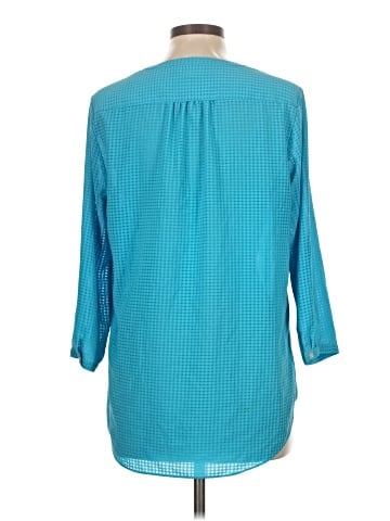 Kaari Blue 3/4 Sleeve Blouse (view 2)