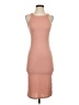 Pink Lily Solid Tan Casual Dress Size XS - photo 1