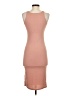 Pink Lily Solid Tan Casual Dress Size XS - photo 2