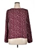Lush 100% Polyester Burgundy Long Sleeve Blouse Size XL - photo 1