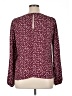Lush 100% Polyester Burgundy Long Sleeve Blouse Size XL - photo 2