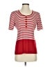 misook 100% Acrylic Red Short Sleeve Top Size XS - photo 1