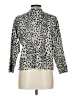 City Silk Animal Print Gray Cardigan Size L - photo 2