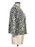 City Silk Animal Print Gray Cardigan Size L - photo 4
