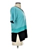 misook Color Block Teal Short Sleeve Top Size XS - photo 4