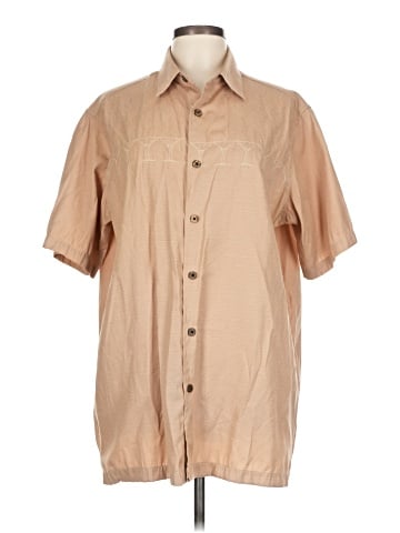 Basix Short Sleeve Button-Down Shirt (view 1)