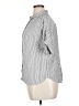 Universal Thread 100% Rayon Stripes Gray Short Sleeve Blouse Size XL - photo 5