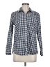 Old Navy 100% Cotton Checkered-gingham Blue Long Sleeve Button-Down Shirt Size M - photo 1