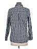 Old Navy 100% Cotton Checkered-gingham Blue Long Sleeve Button-Down Shirt Size M - photo 2