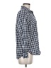 Old Navy 100% Cotton Checkered-gingham Blue Long Sleeve Button-Down Shirt Size M - photo 4