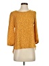 Sweet Rain 100% Polyester Yellow 3/4 Sleeve Blouse Size S - photo 1