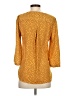 Sweet Rain 100% Polyester Yellow 3/4 Sleeve Blouse Size S - photo 2