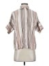 Madewell 100% Viscose Stripes Tan Short Sleeve Blouse Size S - photo 1