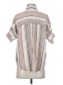 Madewell 100% Viscose Stripes Tan Short Sleeve Blouse Size S - photo 2