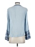 Abbeline 100% Rayon Blue Long Sleeve Blouse Size S - photo 2