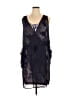 Simply Vera Vera Wang 100% Polyester Floral Black Purple Romper Size XL - photo 1