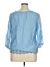 grand & greene Blue 3/4 Sleeve Blouse Size XL - photo 2
