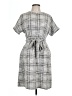 Assorted Brands Plaid Gray Casual Dress Size L - photo 1