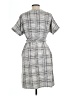 Assorted Brands Plaid Gray Casual Dress Size L - photo 2