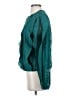 Calligraphie 100% Polyester Teal Long Sleeve Blouse Size S - photo 5
