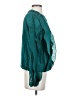 Calligraphie 100% Polyester Teal Long Sleeve Blouse Size S - photo 4