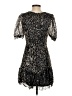 Here Comes the Sun 100% Polyester Stars Black Cocktail Dress Size S - photo 2