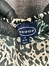 Scoop 100% Rayon Animal Print Multi Color Ivory Long Sleeve Blouse Size M - photo 7