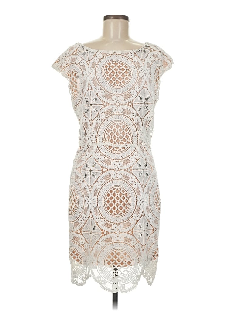 Pre-owned Alberto Makali Cocktail Dress In White