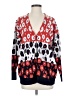 CAbi 100% Cotton Animal Print Red Cardigan Size S - photo 1