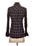 Splendid 100% Rayon Plaid Burgundy Long Sleeve Blouse Size XS - photo 2