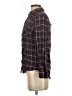Splendid 100% Rayon Plaid Burgundy Long Sleeve Blouse Size XS - photo 5