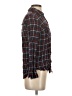 Splendid 100% Rayon Plaid Burgundy Long Sleeve Blouse Size XS - photo 4