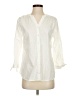Talbots Outlet Ivory 3/4 Sleeve Button-Down Shirt Size S - photo 1