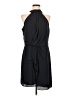 Halston 100% Polyester Solid Black Cocktail Dress Size 12 - photo 1
