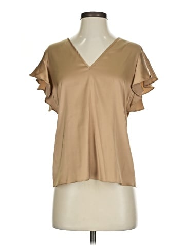 White House Black Market Short Sleeve Blouse (view 1)