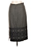 Magaschoni Chevron-herringbone Gray Formal Skirt Size 10 - photo 2