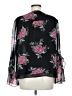 Nanette Lepore 100% Silk Black 3/4 Sleeve Silk Top Size M - photo 2